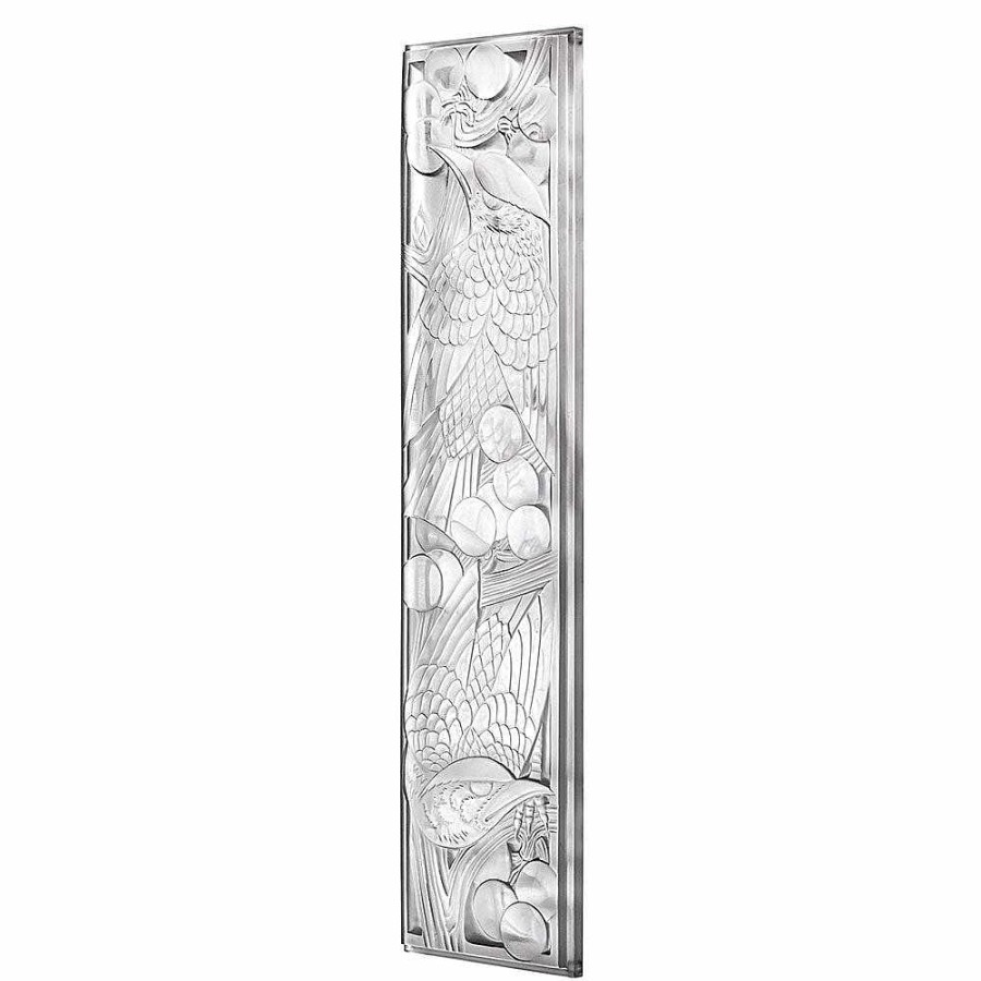 Decorative Panels | Lalique Merles Et Raisins Grand Decorative Panel Clear Crystal Non Mirrored/ Lost Wax