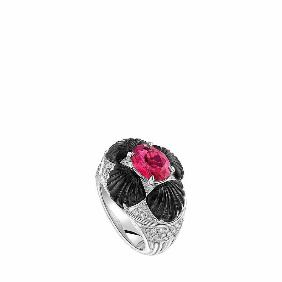 Rings | Lalique Adrienne Ring White Gold/ Rubellite/ Onyx/ Diamonds