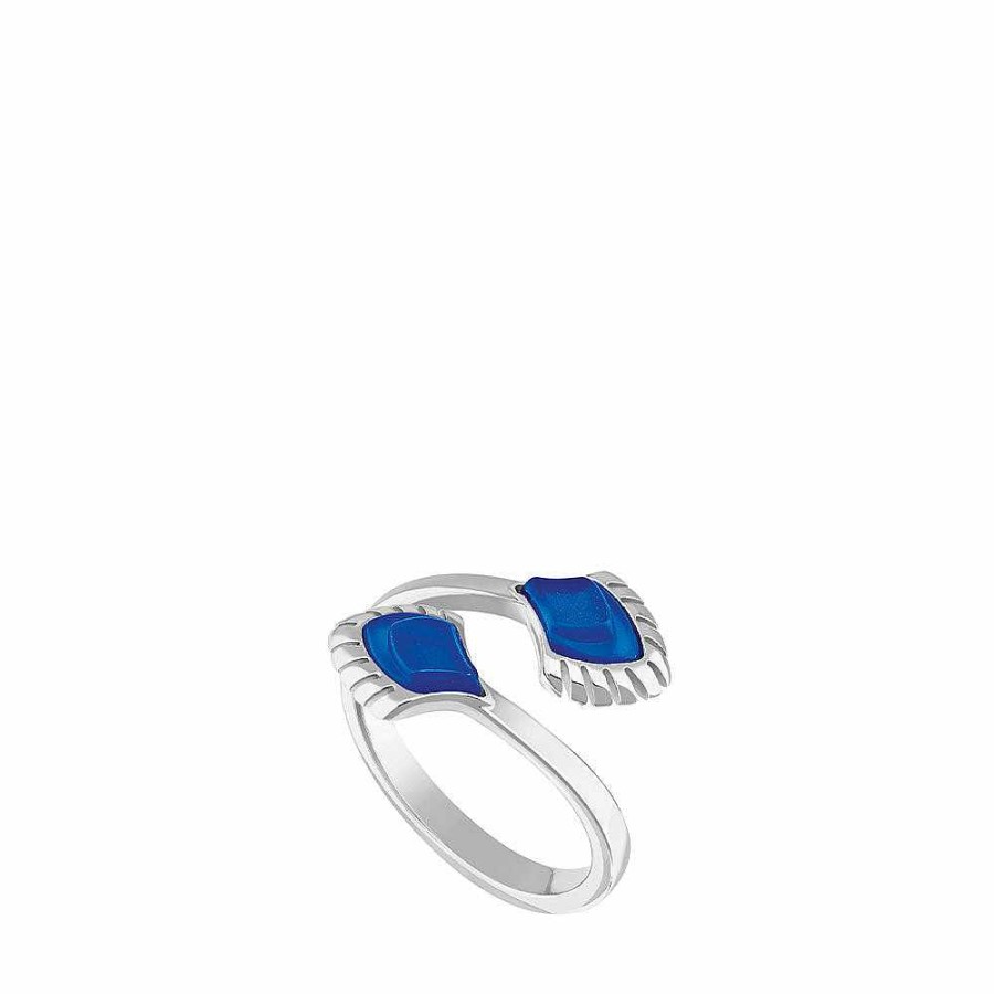 Rings | Lalique Paon Ring Blue Crystal/ Silver