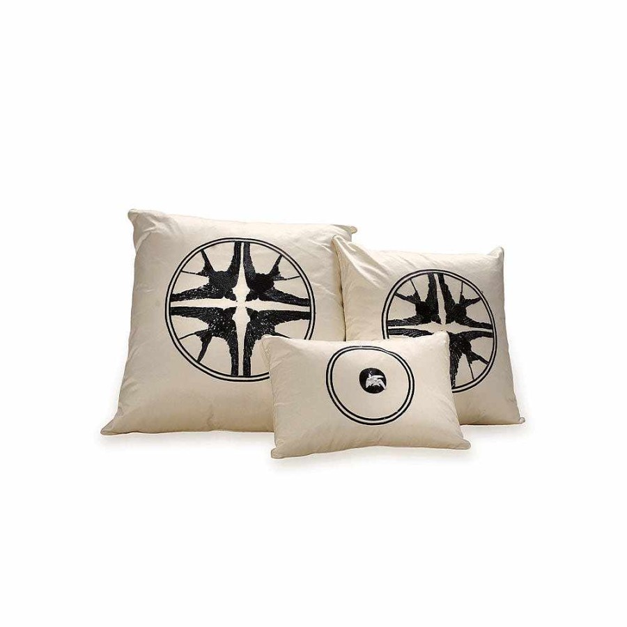 Cushions | Lalique Hirondelles Beaded Large Cushion Ivory Silk/ Glass Beads/ Large Size